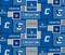 Sykel Enterprises-Creighton University Fleece Fabric-Creighton Bluejays College Patch Fleece Blanket Fabric-Sold by the yard
